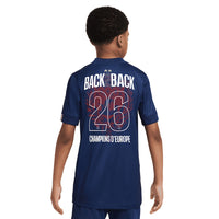 Maillot Domicile Stadium PSG Nike 25/26 - Enfant - Flocage Champions of Europe - 26
