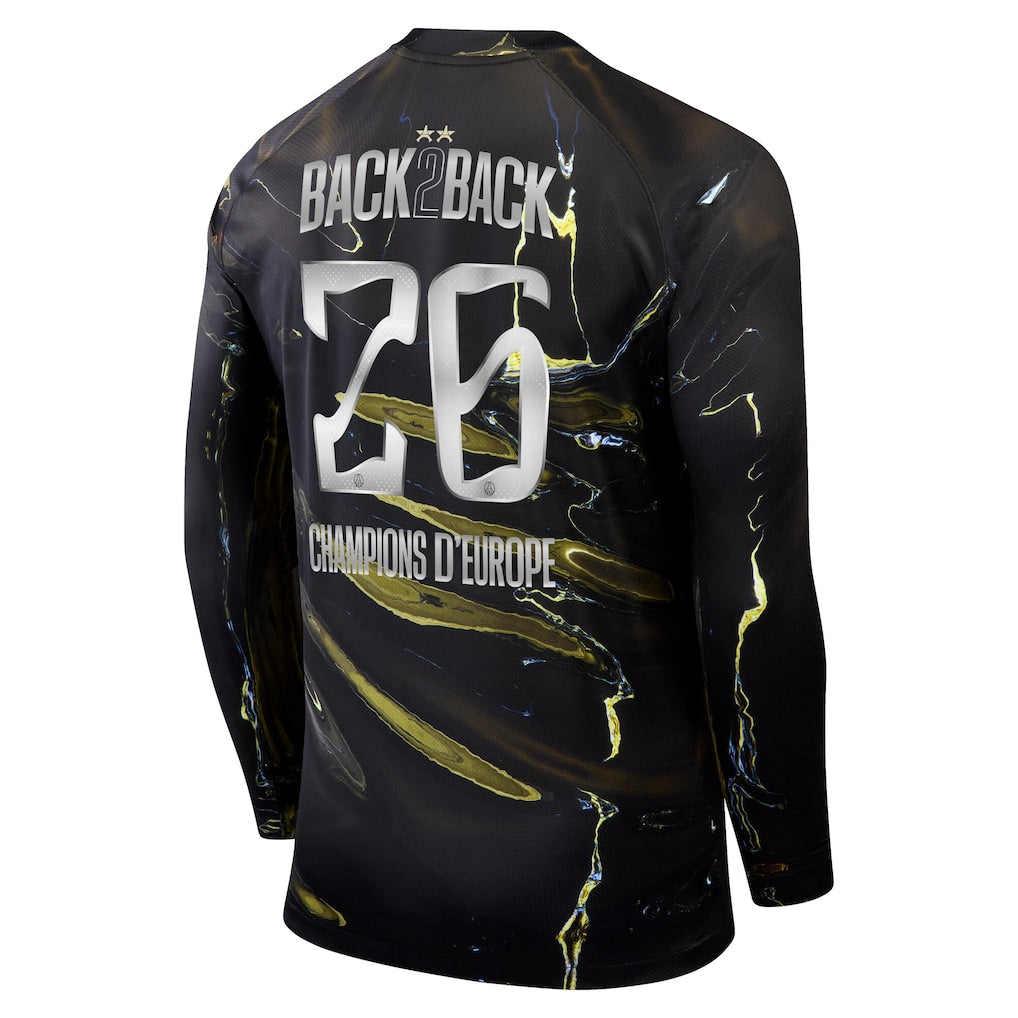 Maillot manches longues PSG Jordan Night Edition Match Dri-FIT ADV 25/26 - Flocage Champions of Europe - 26