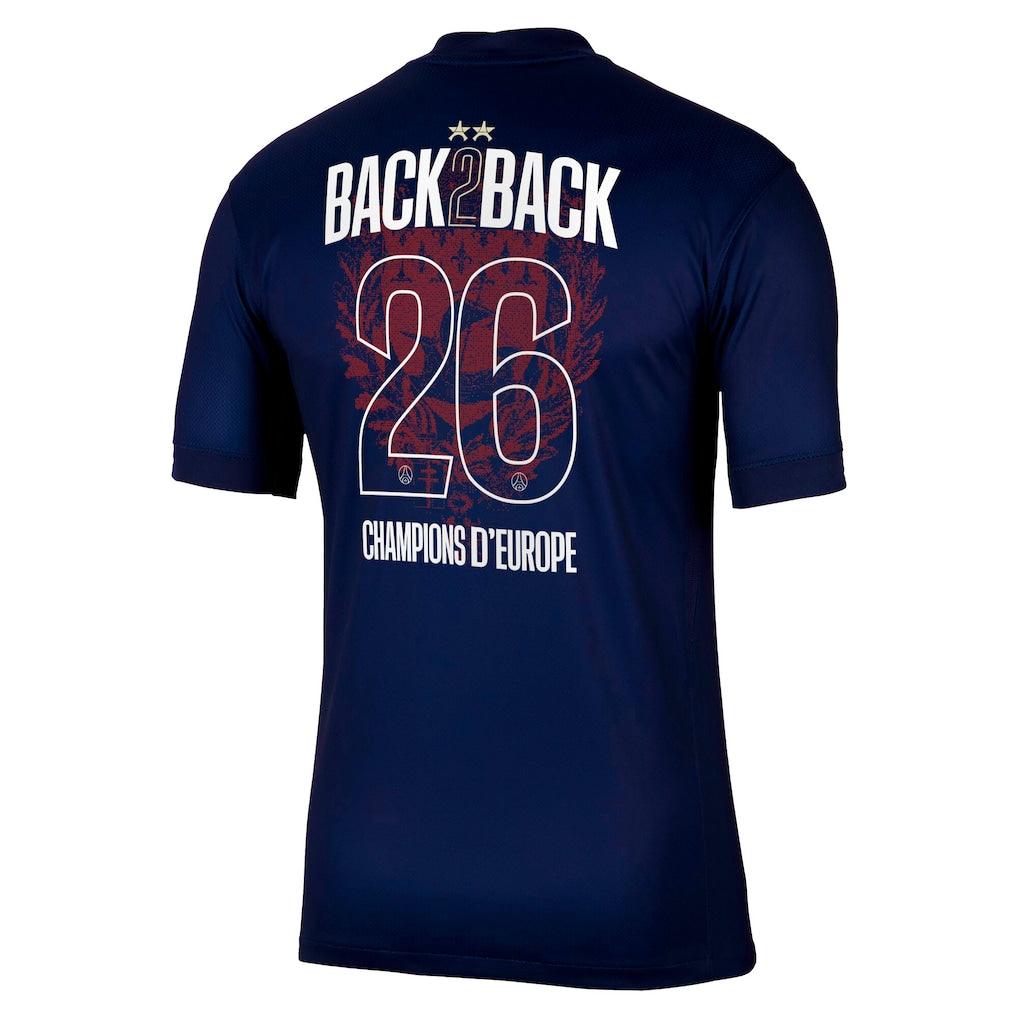 Maillot Domicile Stadium PSG Nike 25/26 - Flocage Champions of Europe - 26