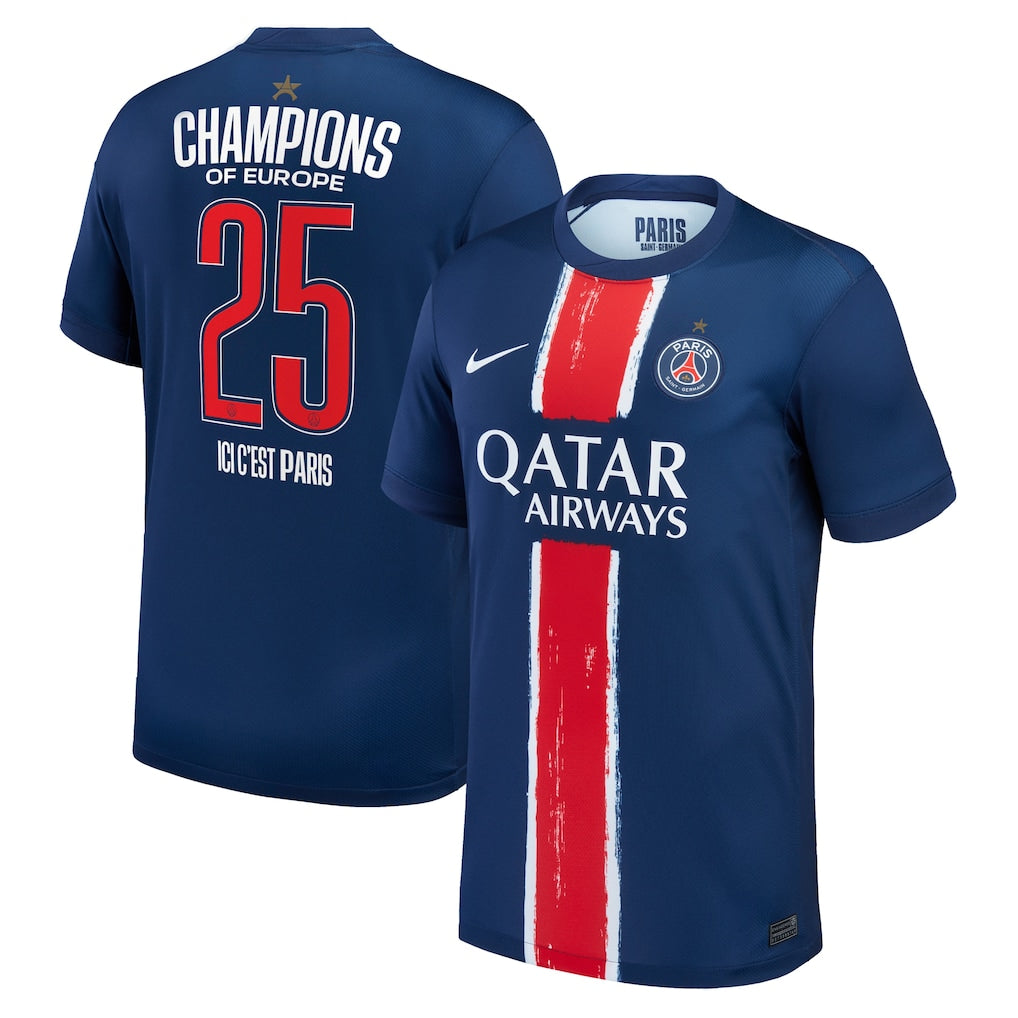 Maillot Collector Domicile Stadium PSG Nike 24/25 - Champions of Europe 2025